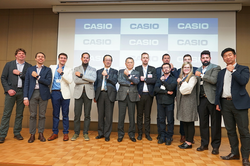 カシオが提携するアプリベンダー9社のうち7社の代表者が来日した