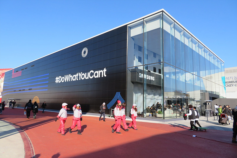 江陵（カンヌン）のオリンピックパーク内に設置された「Galaxy Olympic Showcase」