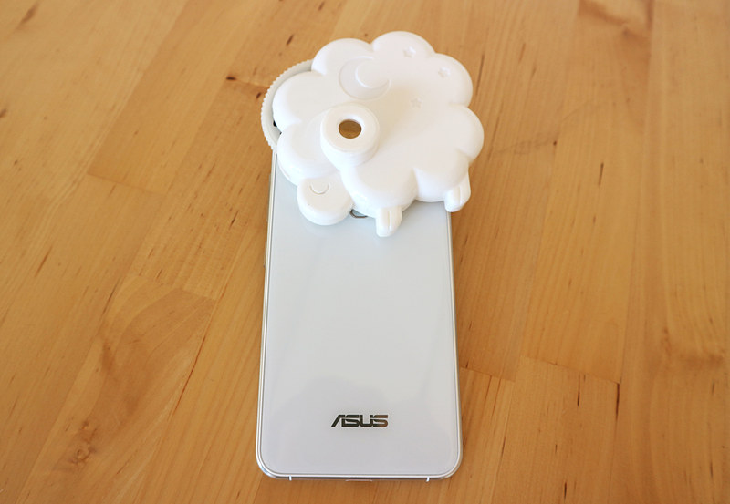 かわいいひつじの本体。左の円状のものがスライド部分になっている