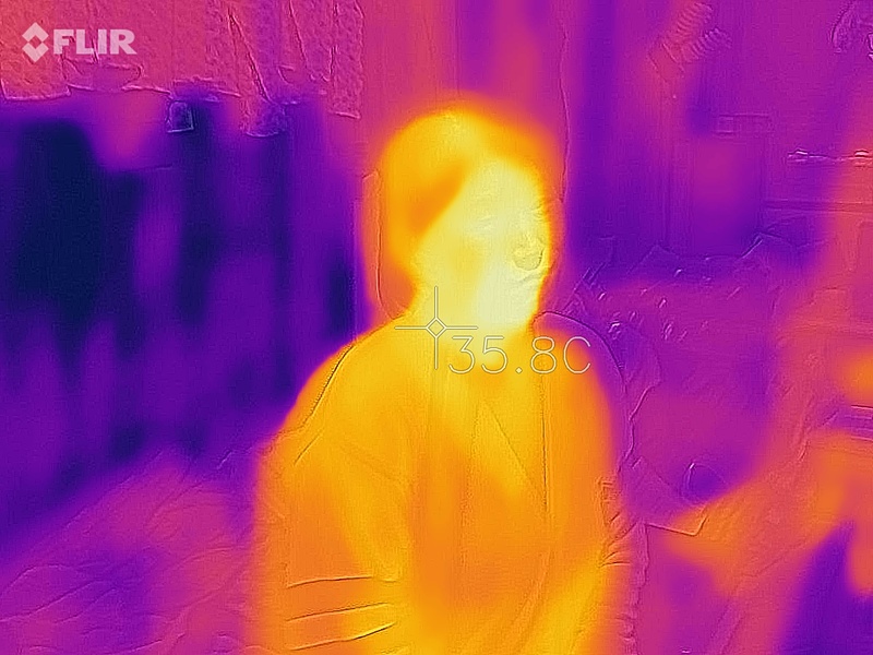 サーモグラフィの撮影例