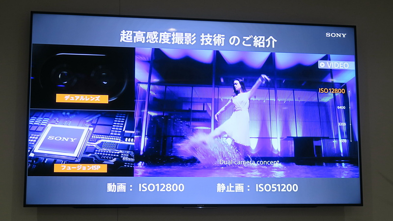 現在、開発が続けられている「超高感度撮影」が紹介された