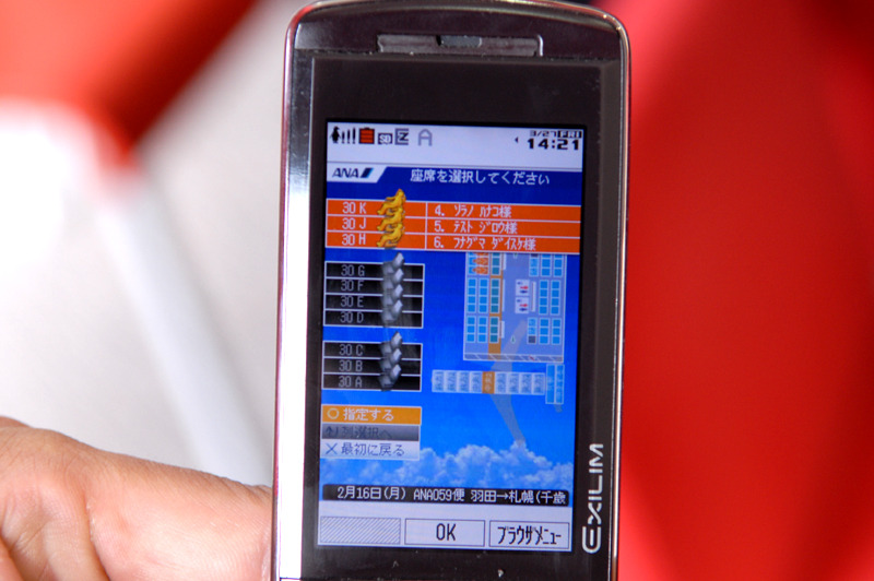 フィーチャーフォン向けサイト「ANA SKY MOBILE」（Flash刷新時、2009年）