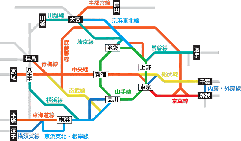 「まもレール」対象エリア路線図