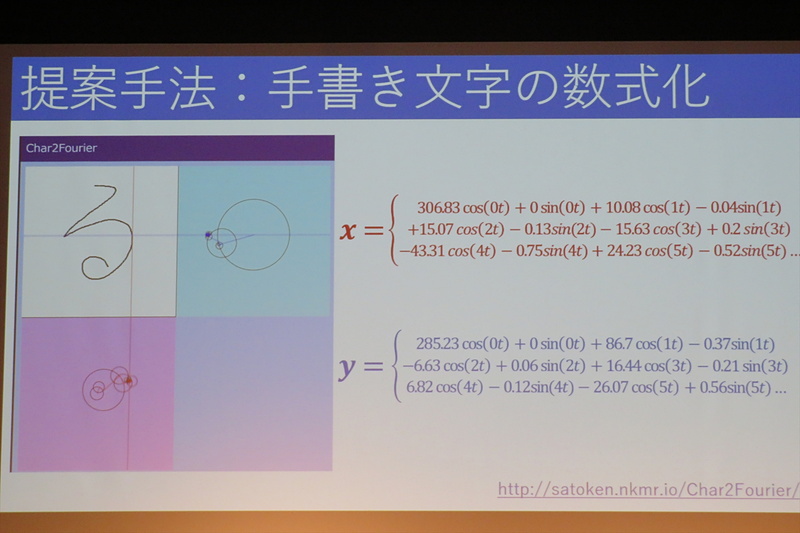 手書き文字を平均化することで、きれいな文字を出力できる「mojirage」
