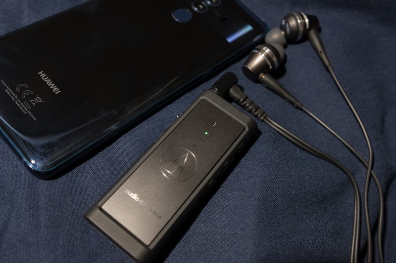 「AT-PHA55BT」と有線イヤホンの「ATH-CKR90」