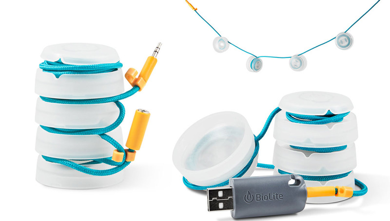 BioLite「SightLight MINI（サイトライト MINI）」。4個1セットのライトで、やはりコンパクトにまとまります。