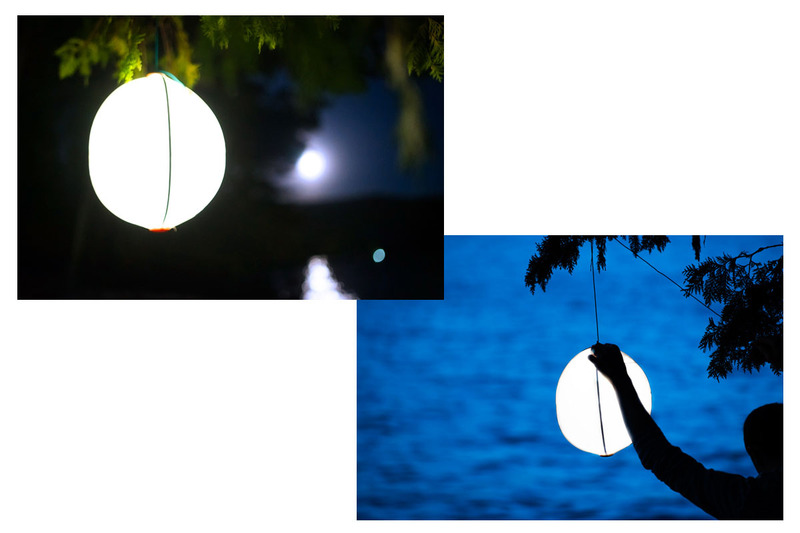 BioLite「SightLight XL（サイトライト XL）」。内部にLEDランプがあるソフトなシェードで、コンパクトに折り畳めます。