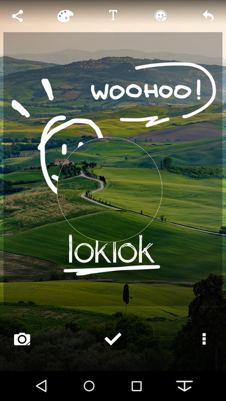 書き直したいときはピンチイン・アウトで効率良く消せる