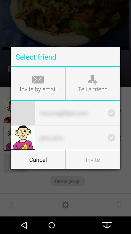 画面右下で、「…」ボタンタップ後に現れる「＋」ボタンを押すと、グループを作成