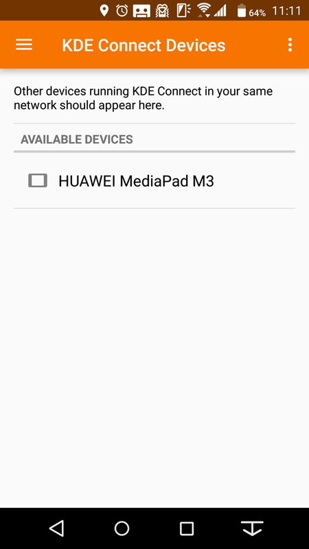 最初はペアリングの設定が必要。同じローカルネットワーク内のアプリインストール済みの端末が表示される