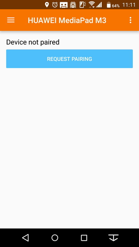 ペアリングのリクエストを送信