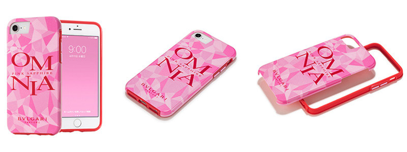 「＜ブルガリ＞オムニア ピンク サファイヤ & SoftBank SELECTION コラボ iPhoneケース」
