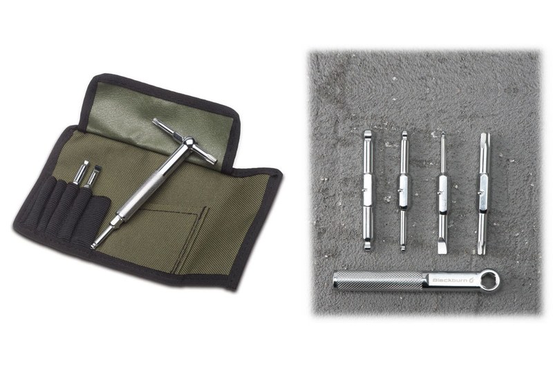 Blackburnの「SWITCH MINI TOOL」（<a href="https://brand.intertecinc.co.jp/fs/intertec/tool/switch_mini_tool" class="strong bn" target="_blank">公式ページ</a>）。質量100gのシンプルなツールセットですが、各ツールがそこそこ大きめで扱いやすく、ケースに入れると小銭入れ感覚で携帯できます。メーカー税別価格2600円。