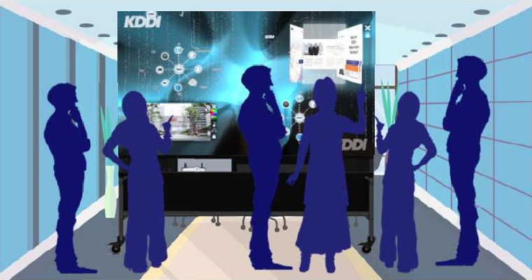 「KDDI Interactive Display」サービスで提供される「Multitaction（マルチタクション）」ディスプレイ