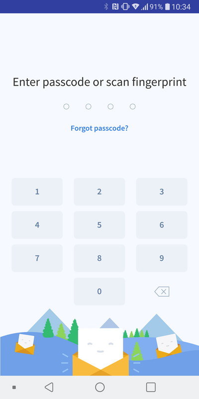 設定画面で「Passcode Lock」と「Fingerprint」にチェックを入れると、パスコード（PIN）や指紋認証でアプリを起動するようになる