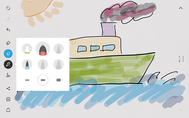 ワコムの「Bamboo Paper」をダウンロードし、M-Penでお絵描きをしてみたが、こうしたアプリで子どもと楽しむのもおすすめだ。