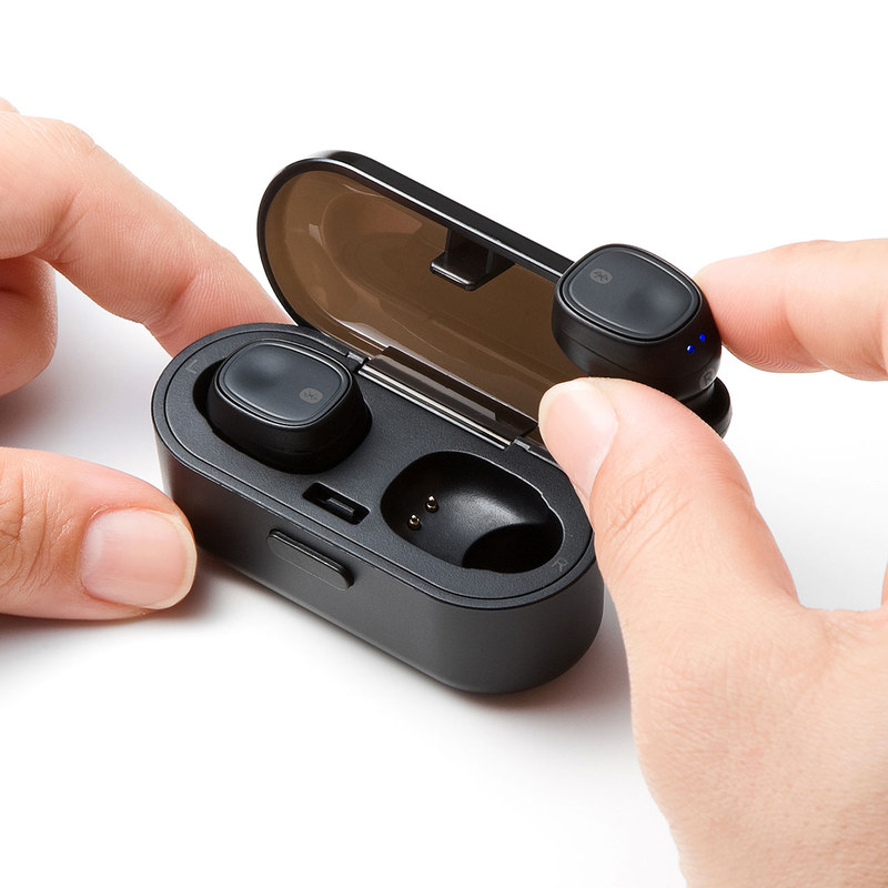 サンワサプライ、ハンズフリー通話もできる完全ワイヤレスイヤホン