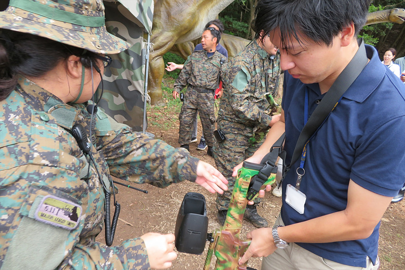 1人1丁の銃が貸与される