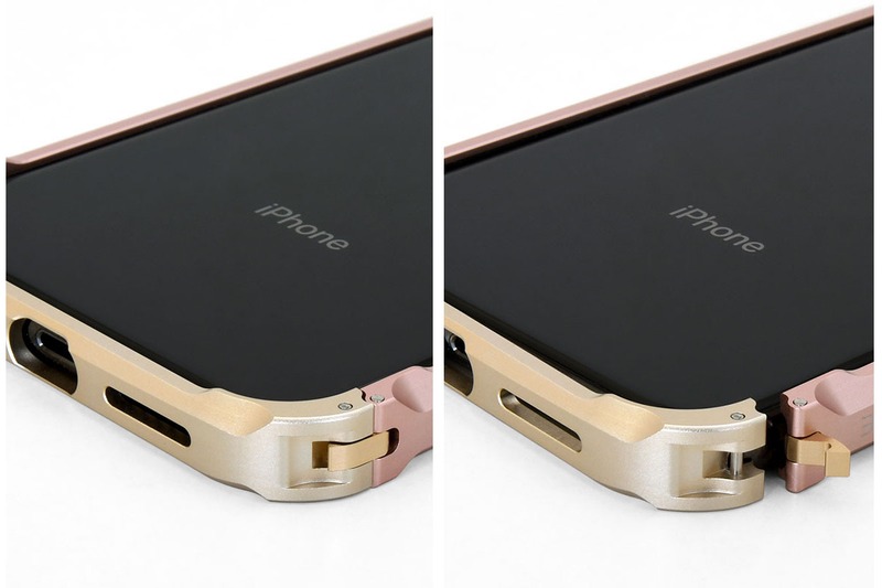 DECASE（ディケース）の「Lock for iPhone X」（<a href="https://www.croy.co.jp/decase/iphone_x_lock.html" class="strong bn" target="_blank">公式ページ</a>）。アルミ製iPhone X用バンパーですが、工具を使わず手軽に着脱できます。直販税別価格は5352円。