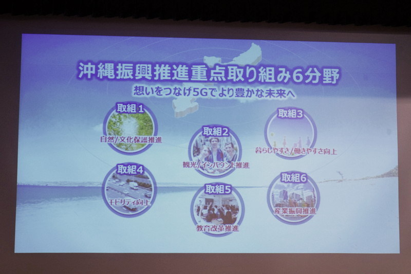 6つの分野にフォーカスし、沖縄の発展に協力していくと発表