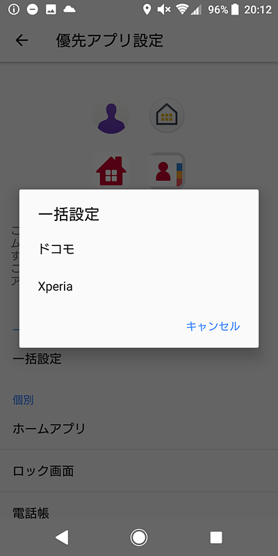 ホーム画面などのユーザーインターフェイスは一括設定が可能。