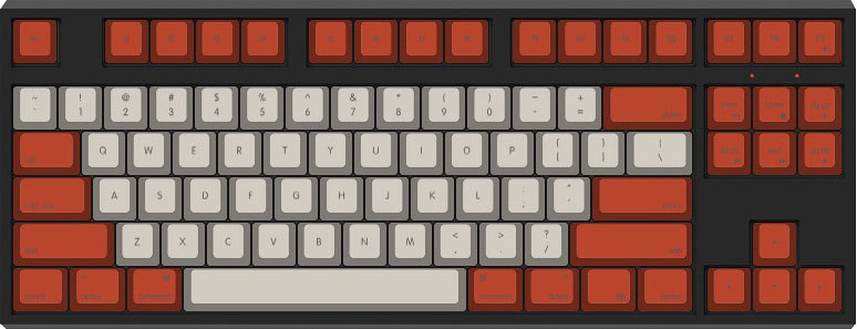 さらにキーレイアウトなどを設定します。Mac用として使うべく、「Select Alphanumeric Layout Style」で「Mac」を、「Select Function Keys」で「Media Keys Only」を、「Select OS Key」で「Blank」を選択。こんなキートップになりました。価格は「$150.00」。