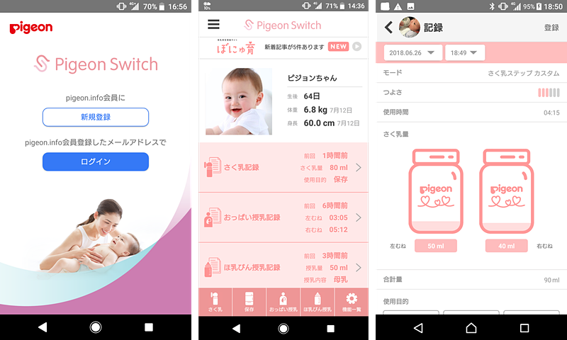 「Pigeon Swtich」画面イメージ