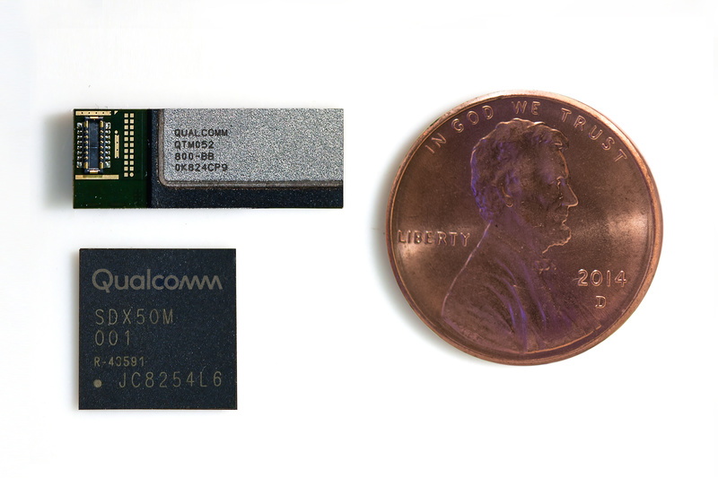 「QTM052」と「Snapdragon X50 5Gモデム」