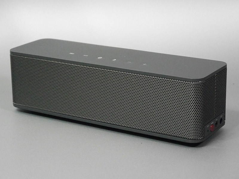 今回組み合わせて使用したBluetoothスピーカーはcampino audioの「CP-SP500H」。aptX LL対応で遅延の少ない再生が可能