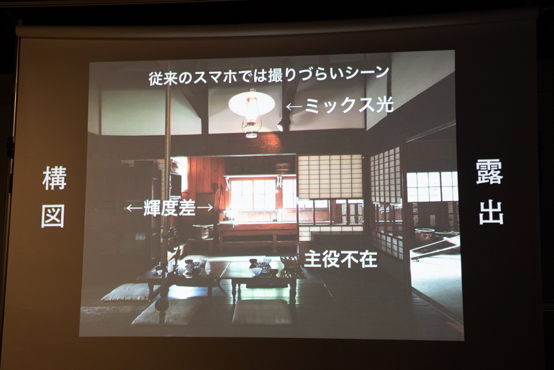 従来のスマートフォンの撮影イメージ