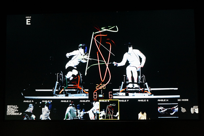 フェンシングの剣先を可視化する仕組みも