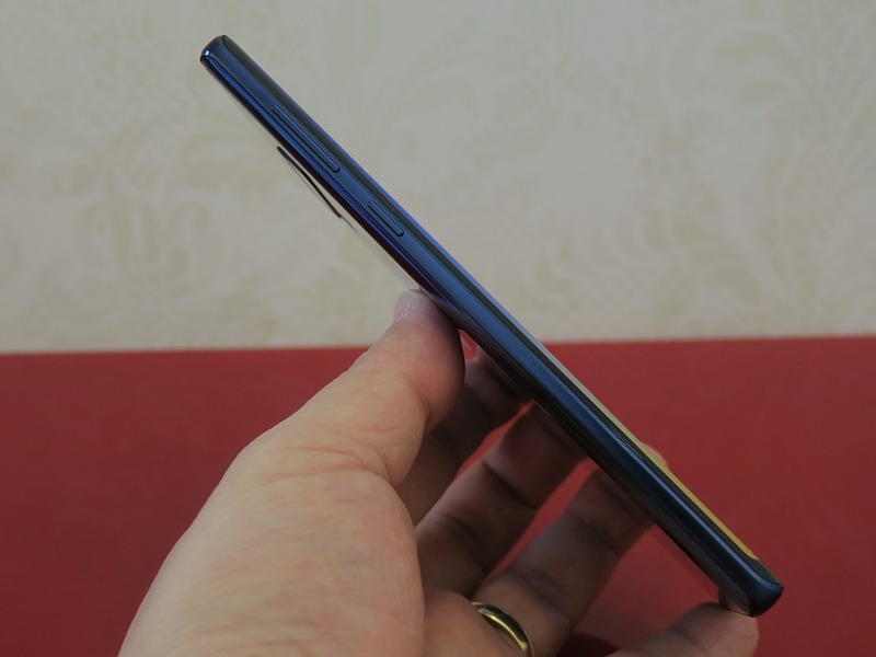 左側面は音量キーとBixbyキーを備える