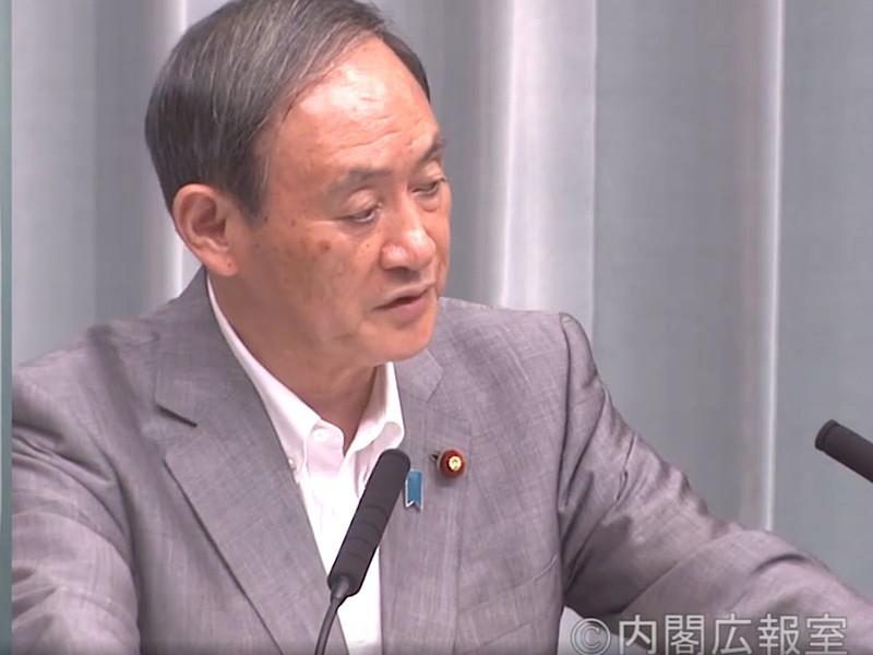 菅義偉官房長官（会見動画より）