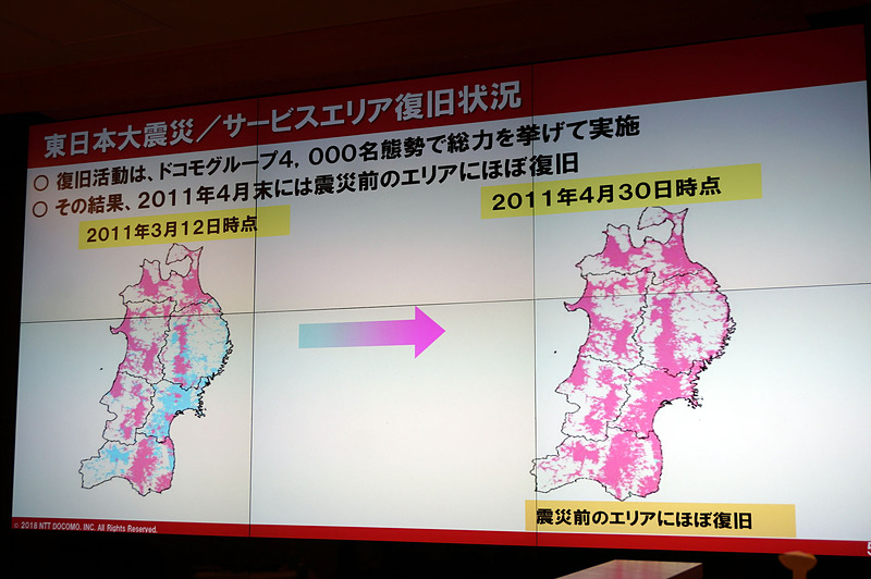 東日本大震災での復旧状況