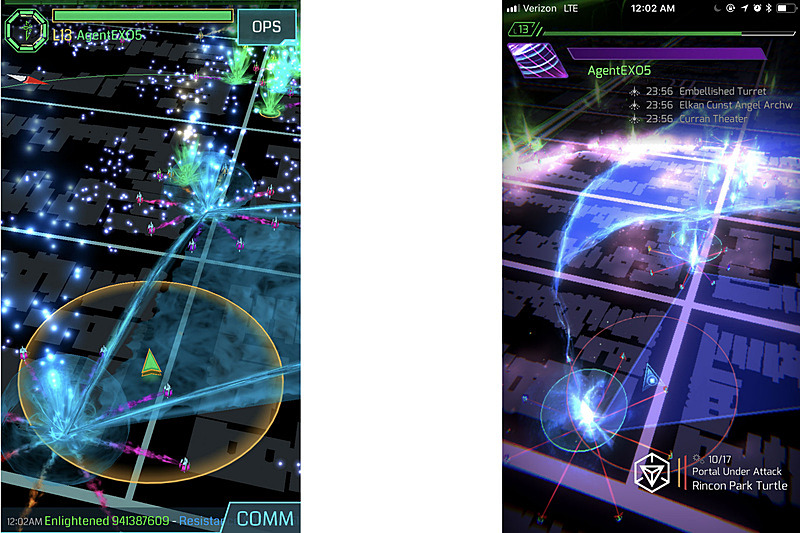 現行のIngress（左）と次期バージョンのIngress Prime。昨年12月公開のもの