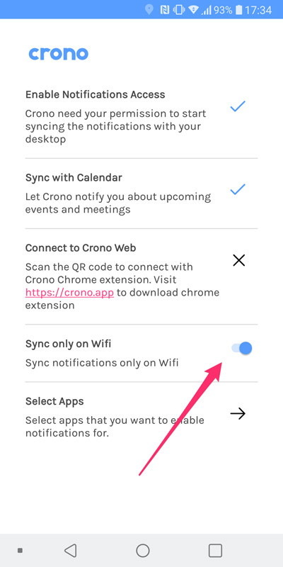 Wi-Fi接続時以外は通知を共有しないようにすることもできるので、データ通信容量をむやみに消費することもない