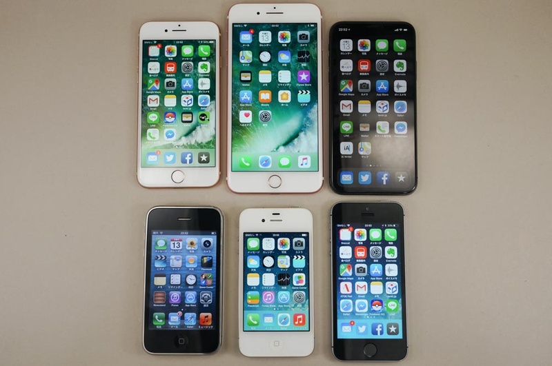 ディスプレイサイズは、iPhone X登場以前は5種類しかなかった。そこにX/XSとXS Max、XRの3種類が、この2年の間で一気に追加されている