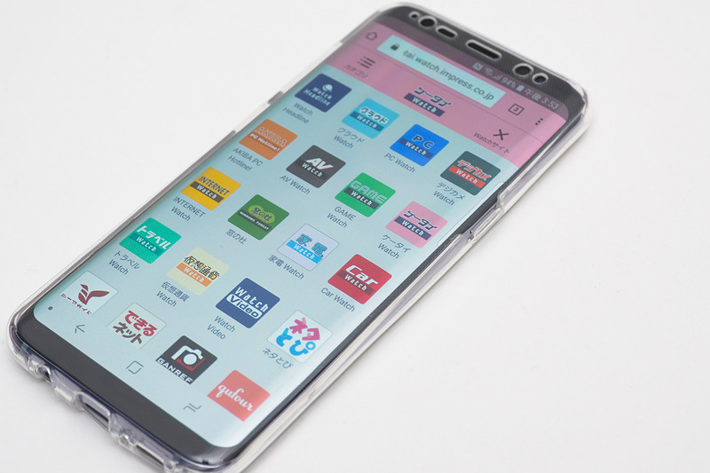 360度ケースを装着したGalaxy S8