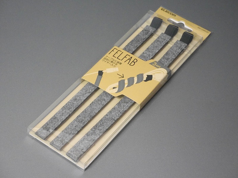 パッケージは3本入。長さ違い（120mm、170mm、220mm）のほか色違いのバリエーションもある