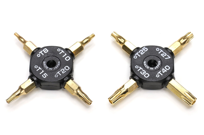 T型トルクス・いじり止めトルクスねじに対応する「SK11 クロスヘックスローブレンチ SXR41H」（<a href="http://www.fujiwarasangyo-markeweb2.com/DispDetail.do?volumeName=00017&itemID=t000100016975" class="strong bn" target="_blank">公式ページ</a>）と「SK11 クロスヘックスローブレンチ SXR42H」（<a href="http://www.fujiwarasangyo-markeweb2.com/DispDetail.do?volumeName=00017&itemID=t000100016976" class="strong bn" target="_blank">公式ページ</a>）。