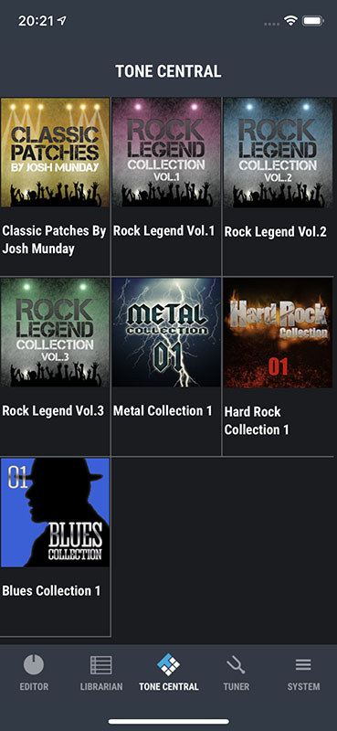 調節したパラメーター一式は、アプリ内あるいはKATANA-AIRに保存できます。KATANA-AIR本体側の設定をアプリにコピーすることも可能。無料でダウンロードして使える設定済みパラメーターセットも多々あります。