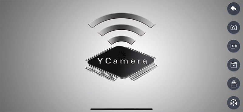 これがアプリのメイン画面。左はカメラ未接続状態ですが、画面右に並ぶアイコンが、静止画撮影や動画撮影、保存した動画を見るなどできます。映像の反転や回転も可能。カメラ接続状態だと右のようにマイクロスコープからの映像が映し出されます。