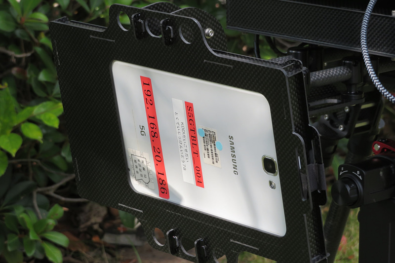 サムスン製のタブレットで5G通信している