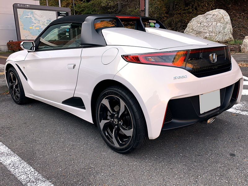 納車間もないS660。「顔」はホンダ車っぽいですね～。スポーティなデザインもホンダらしい。