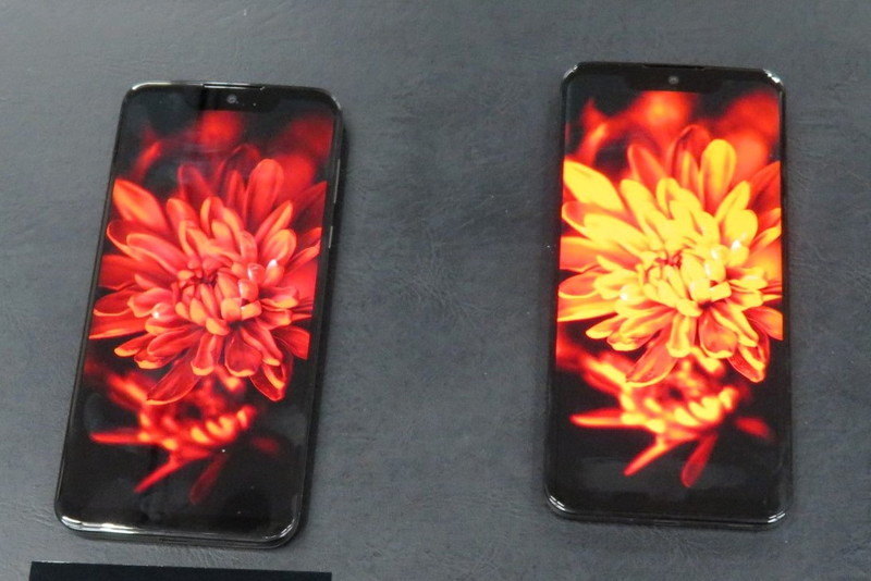 「リッチカラーテクノロジーモバイル」によるチューニング後の状態（左）とチューニング前の状態（右）