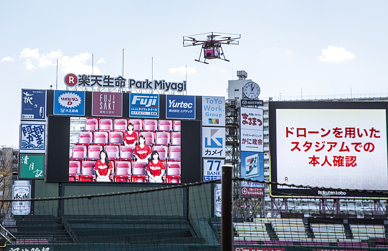 ドローンで撮影した映像で本人確認