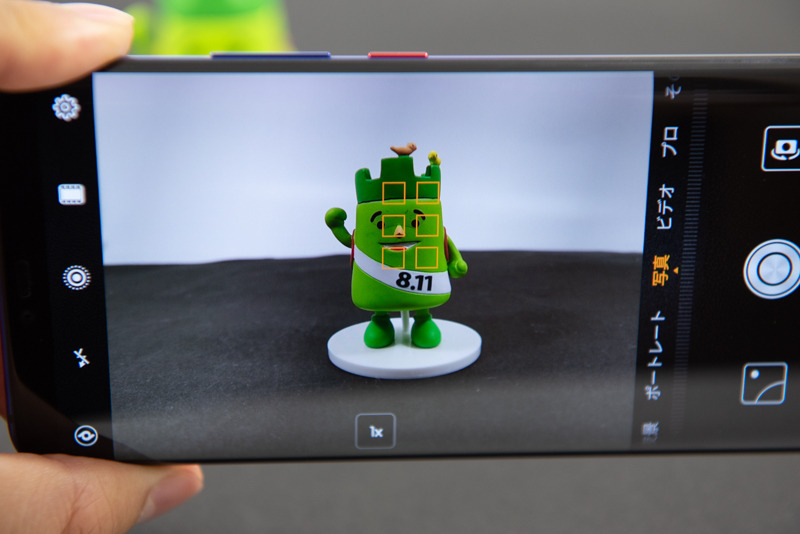 1倍、広角レンズ