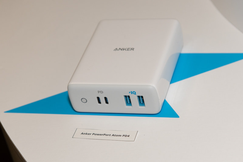 4ポートで最大100Wの「Anker PowerPort Atom PD 4」