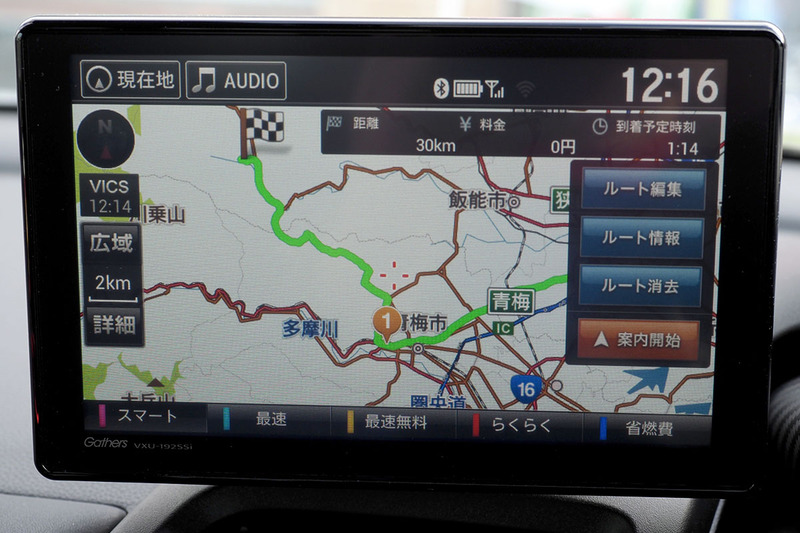 作成したルートもインターナビ本体上で利用できます。