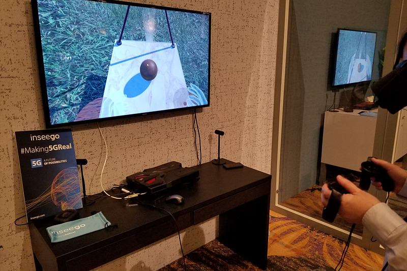5Gの低遅延を生かしたInseegoのデモ